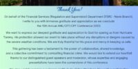 AML-CFT-CPF Conference 2023 Thank You Note