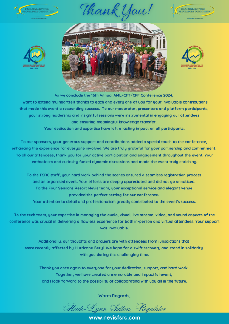 AML/CFT/CPF 2024 – Nevis Financial Services Regulatory Commission